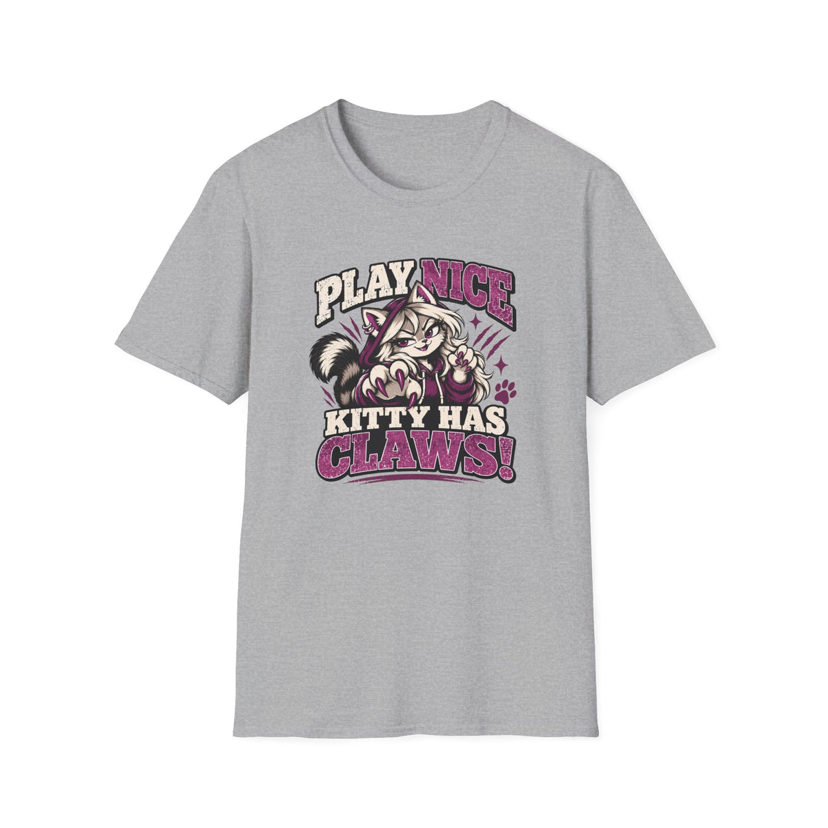 Play Nice Kitty Has Claws T-Shirt