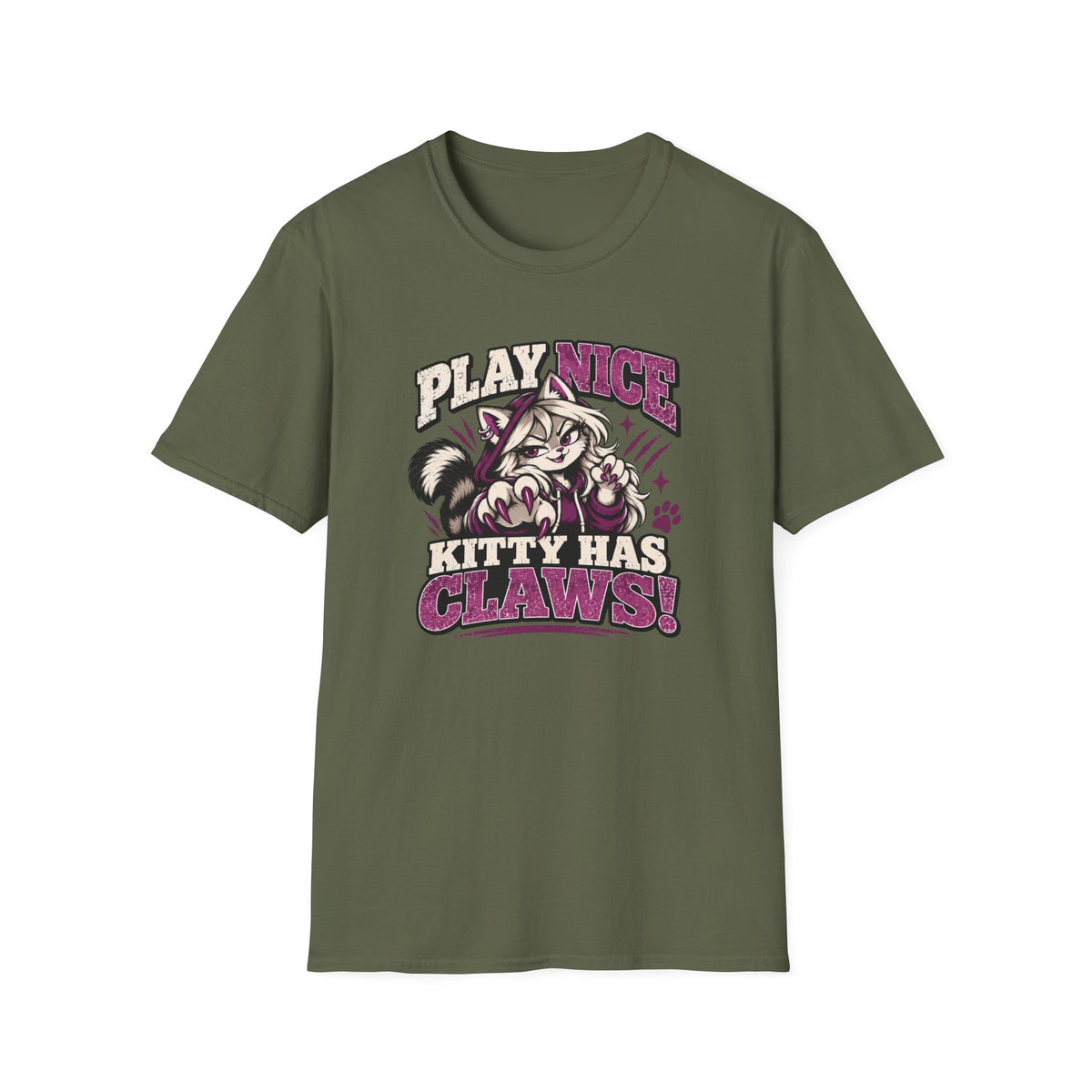 Play Nice Kitty Has Claws T-Shirt