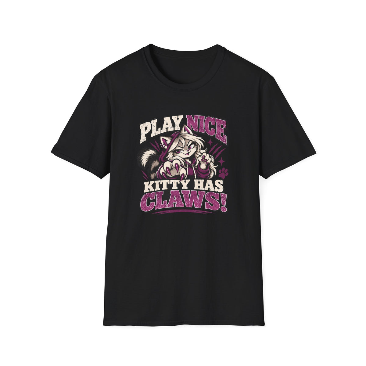 Play Nice Kitty Has Claws T-Shirt
