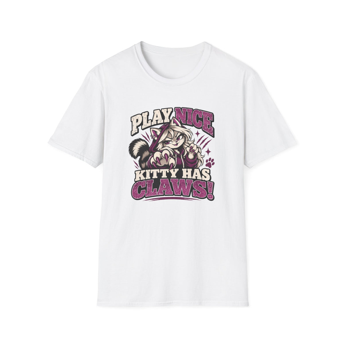 Play Nice Kitty Has Claws T-Shirt