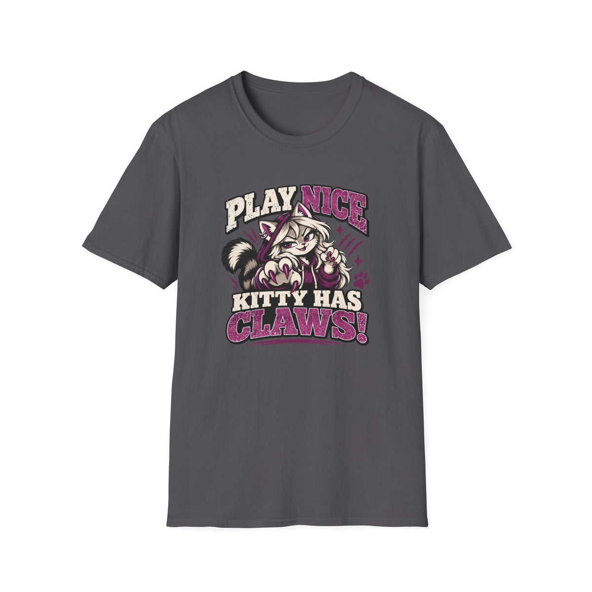 Play Nice Kitty Has Claws T-Shirt